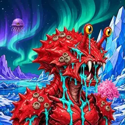 Oozlings #3398, Crab · Aurora Ice