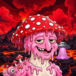 Oozlings #34, Mushroom Head · Lava Fields