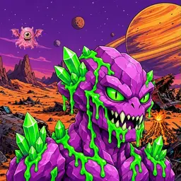 Oozlings #3407, Mutated Crystal Rock · Ship Junkyard