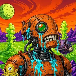 Oozlings #3413, Rusty Robot · Acid Lake