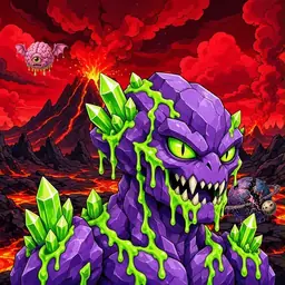 Oozlings #3418, Crystal Rock · Lava Fields