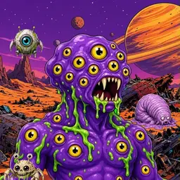Oozlings #3427, Eyeball Cluster · Ship Junkyard