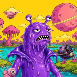 Oozlings #3428, Slug · Turquoise Swamp