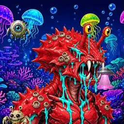 Oozlings #3432, Crab · Glow Reef