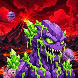 Oozlings #3433, Crystal Rock · Lava Fields