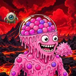 Oozlings #3440, Gumball Brain · Lava Fields