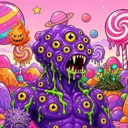 Oozlings #3441, Eyeball Cluster · Candy Planet