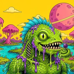 Oozlings #3446, Swamp Fish · Turquoise Swamp