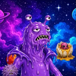 Oozlings #3449, Slug · Void Nebula