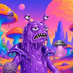 Oozlings #345, Slug · Mushroom Desert
