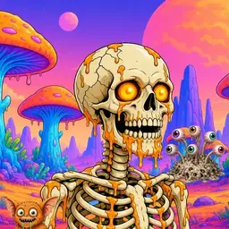 Oozlings #3451, Skull · Mushroom Desert