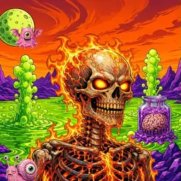 Oozlings #3459, Fire Skull · Acid Lake
