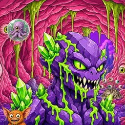 Oozlings #3460, Crystal Rock · Flesh Cave