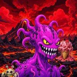 Oozlings #3471, Squid · Lava Fields