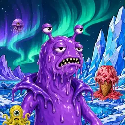 Oozlings #3473, Slug · Aurora Ice