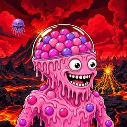 Oozlings #3478, Gumball Brain · Lava Fields