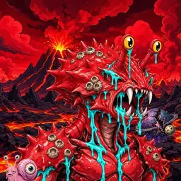 Oozlings #3480, Crab · Lava Fields