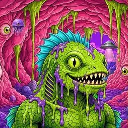 Oozlings #3487, Swamp Fish · Flesh Cave