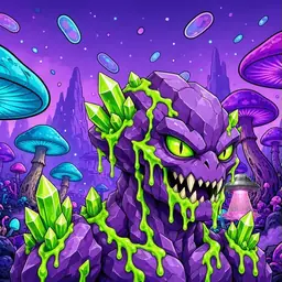 Oozlings #3489, Crystal Rock · Fungus Forest