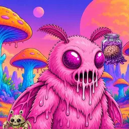 Oozlings #3490, Mutant Moth · Mushroom Desert