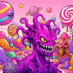 Oozlings #3492, Squid · Candy Planet