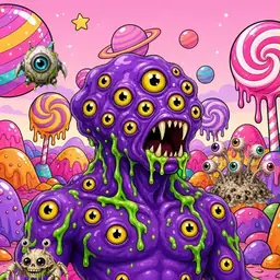 Oozlings #3503, Eyeball Cluster · Candy Planet