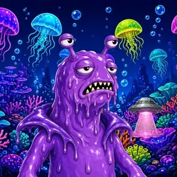 Oozlings #3508, Slug · Glow Reef