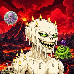 Oozlings #352, Candle Wax · Lava Fields