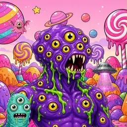 Oozlings #3520, Eyeball Cluster · Candy Planet
