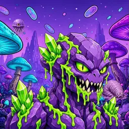 Oozlings #3527, Crystal Rock · Fungus Forest