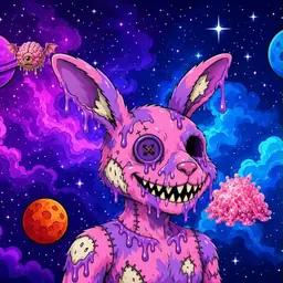 Oozlings #355, Zombie Bunny · Void Nebula