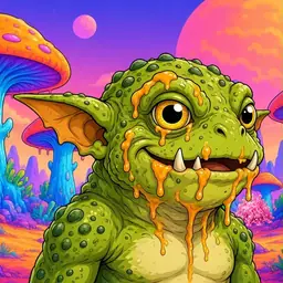 Oozlings #3553, Toad Goblin · Mushroom Desert