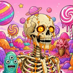 Oozlings #3561, Skull · Candy Planet