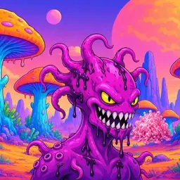 Oozlings #3564, Squid · Mushroom Desert