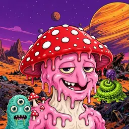 Oozlings #3568, Mushroom Head · Ship Junkyard