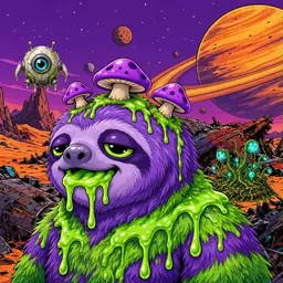 Oozlings #3579, Slime Sloth · Ship Junkyard