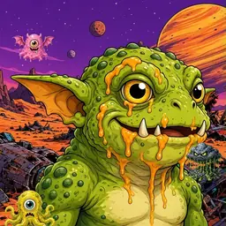 Oozlings #358, Toad Goblin · Ship Junkyard