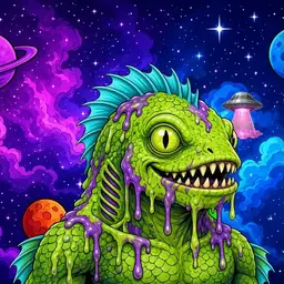 Oozlings #3593, Swamp Fish · Void Nebula