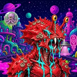 Oozlings #360, Crab · Neon City