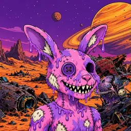Oozlings #3602, Zombie Bunny · Ship Junkyard