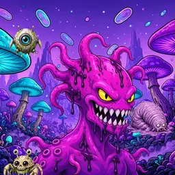 Oozlings #3608, Squid · Fungus Forest