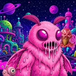 Oozlings #361, Mutant Moth · Neon City