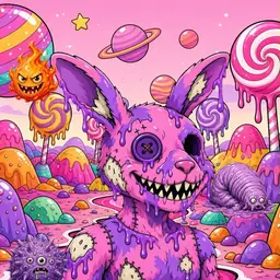 Oozlings #3610, Zombie Bunny · Candy Planet