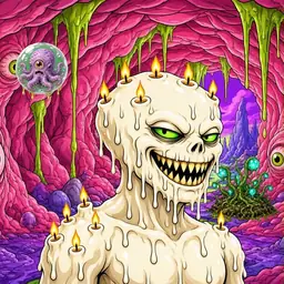 Oozlings #3614, Candle Wax · Flesh Cave