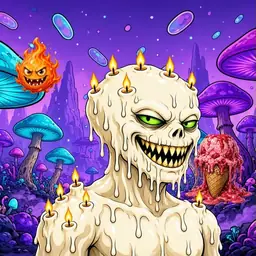 Oozlings #3626, Candle Wax · Fungus Forest