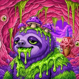 Oozlings #3627, Slime Sloth · Flesh Cave