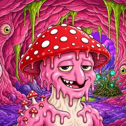 Oozlings #363, Mushroom Head · Flesh Cave