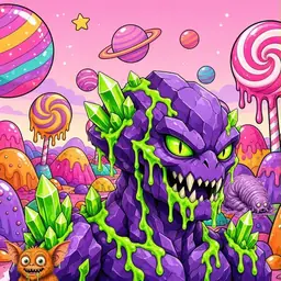 Oozlings #3634, Crystal Rock · Candy Planet
