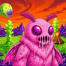 Oozlings #3641, Mutant Moth · Acid Lake