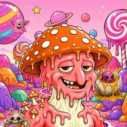 Oozlings #3652, Mutated Mushroom Head · Candy Planet